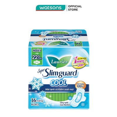 Băng Vệ Sinh Laurier Siêu Mỏng Mát Lạnh 22.5cm /miếng (16 Miếng )