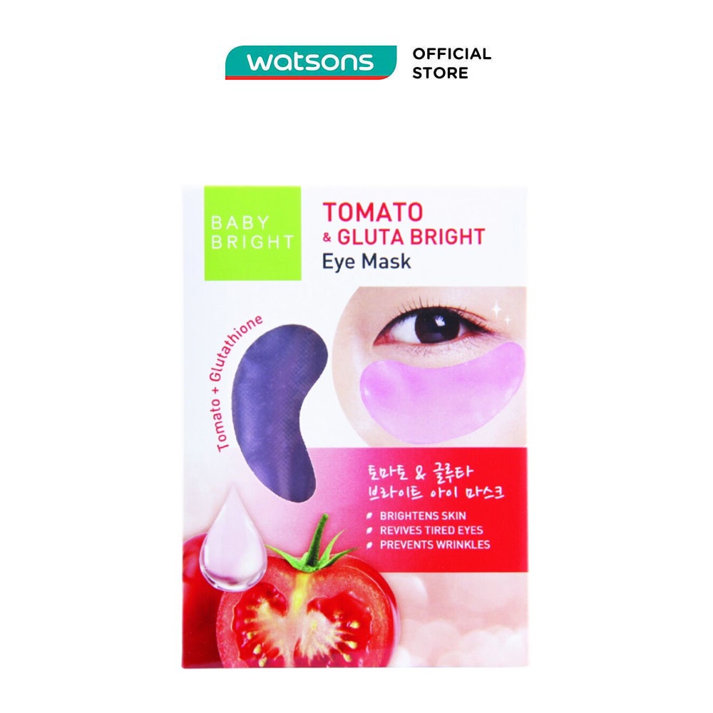 Mặt Nạ Mắt Baby Bright Tomato &amp; Gluta Bright Eye Mask Cà Chua 2.5g