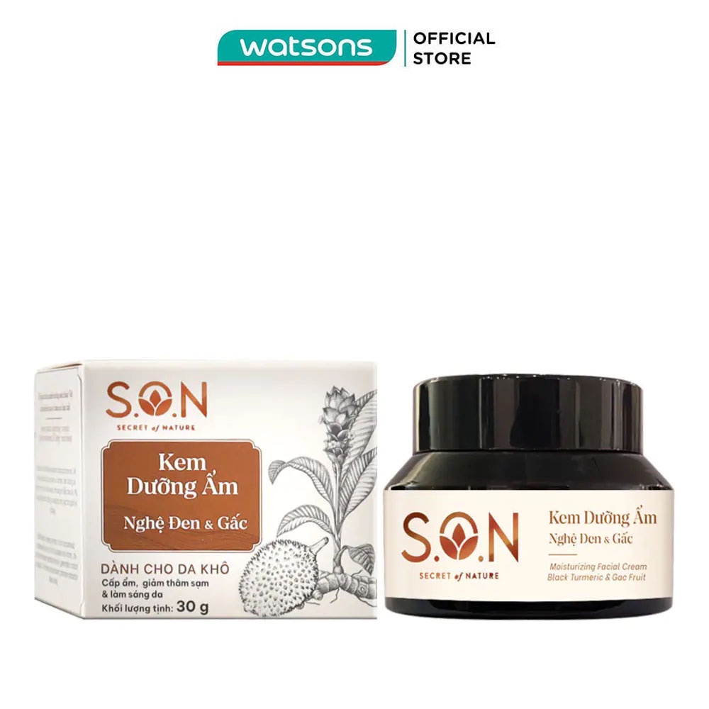 Kem Dưỡng Ẩm S.O.N Nghệ Đen & Gấc 30g