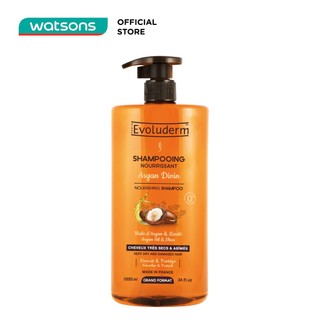 Dầu Gội Evoluderm Argan Nuôi Dưỡng Tóc Dành Cho Tóc Khô, Hư Tổn 1000ml