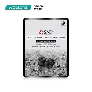 Mặt Nạ Tinh Chất Than Hoạt Tính Se Khít Lỗ Chân Lông SNP Charcoal Mineral Black Ampoule Mask 25ml