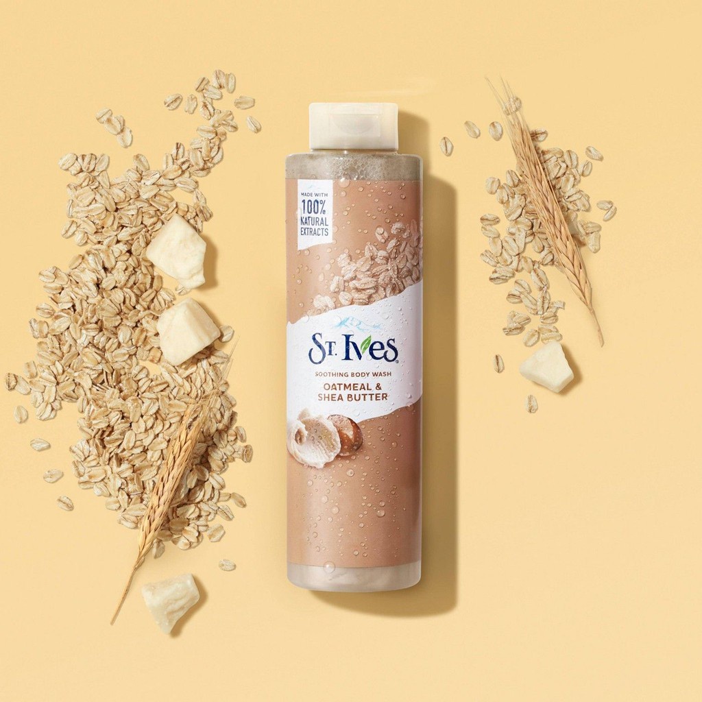 Sữa Tắm ST. Ives Soothing Body Wash Oatmeal & Shea Butter Yến Mạch và Bơ 650ml
