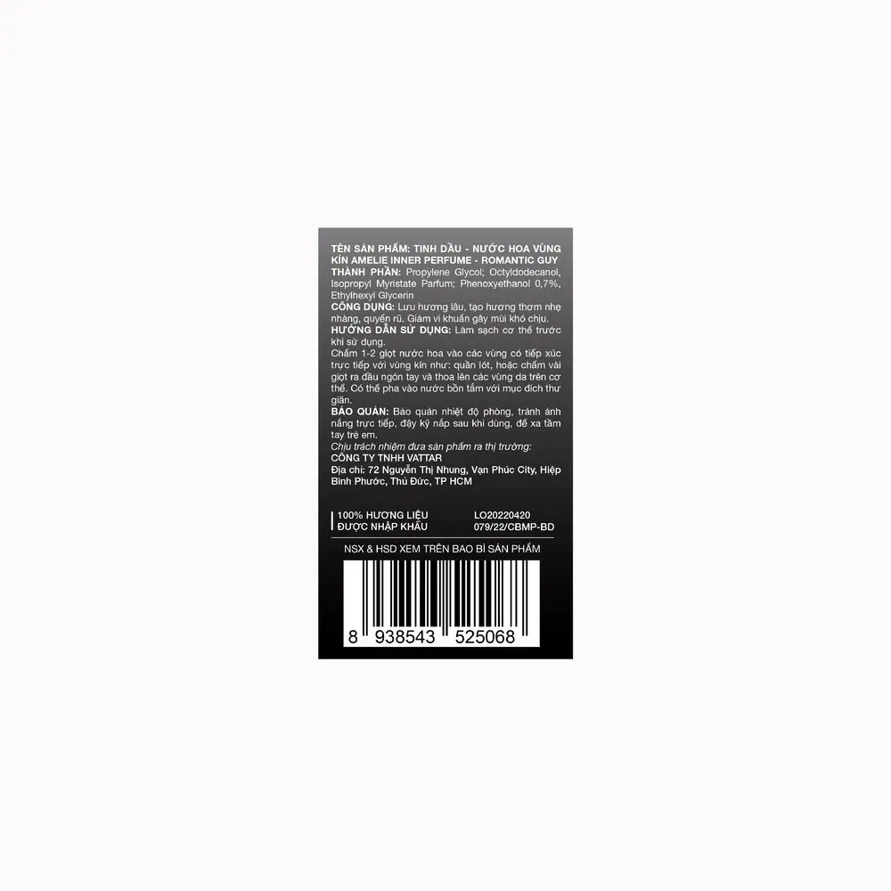 Tinh Dầu Nước Hoa Vùng Kín Amelie Inner Perfume 5ml