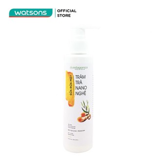 Sữa Rửa Mặt Milaganics Tràm Trà Nano Nghệ Ngừa Mụn Làm Sạch Da 135ml