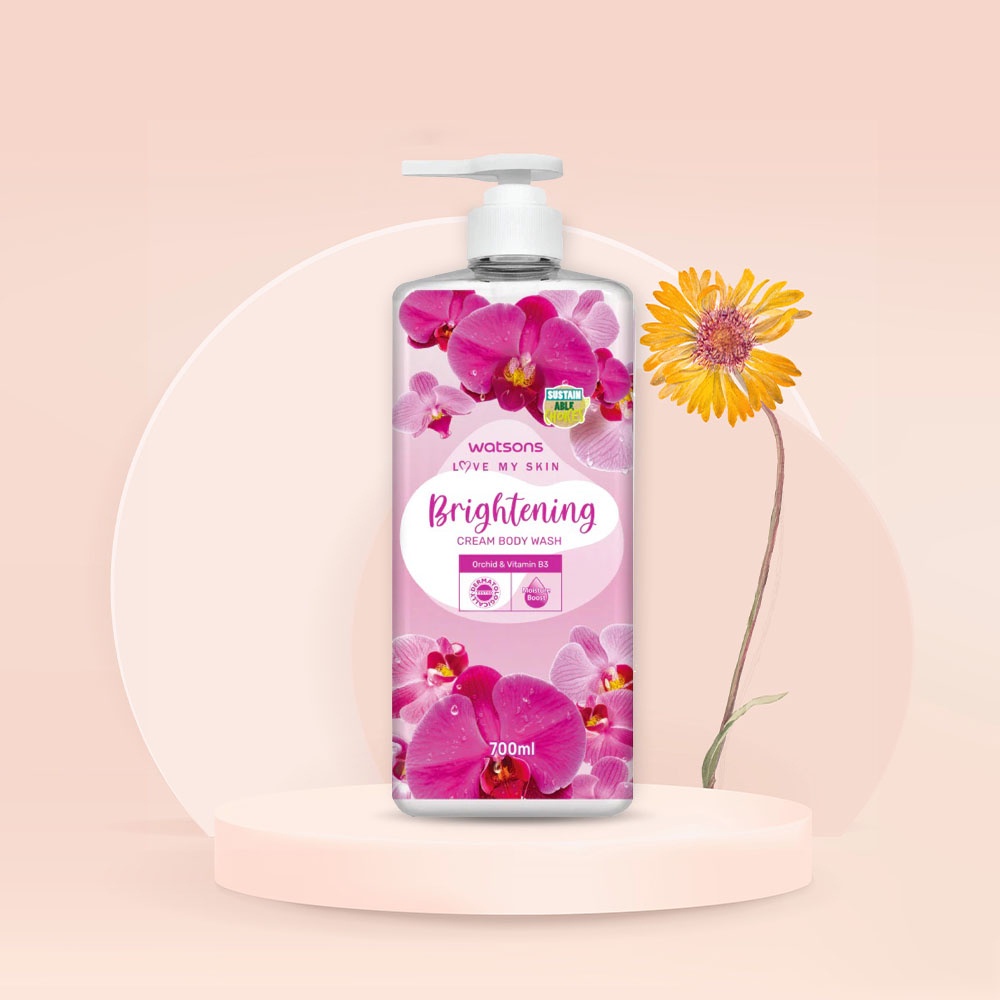 Kem Tắm Watsons Love My Skin Brightening Cream Body Wash 700ml