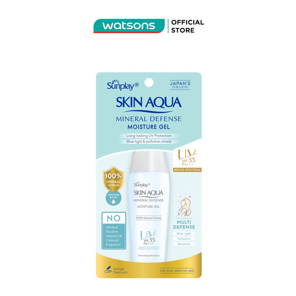 Gel Chống Nắng Vật Lý Sunplay Skin Aqua Dưỡng Ẩm Mineral Defense Moisture Gel SPF50+ PA++++ 25g