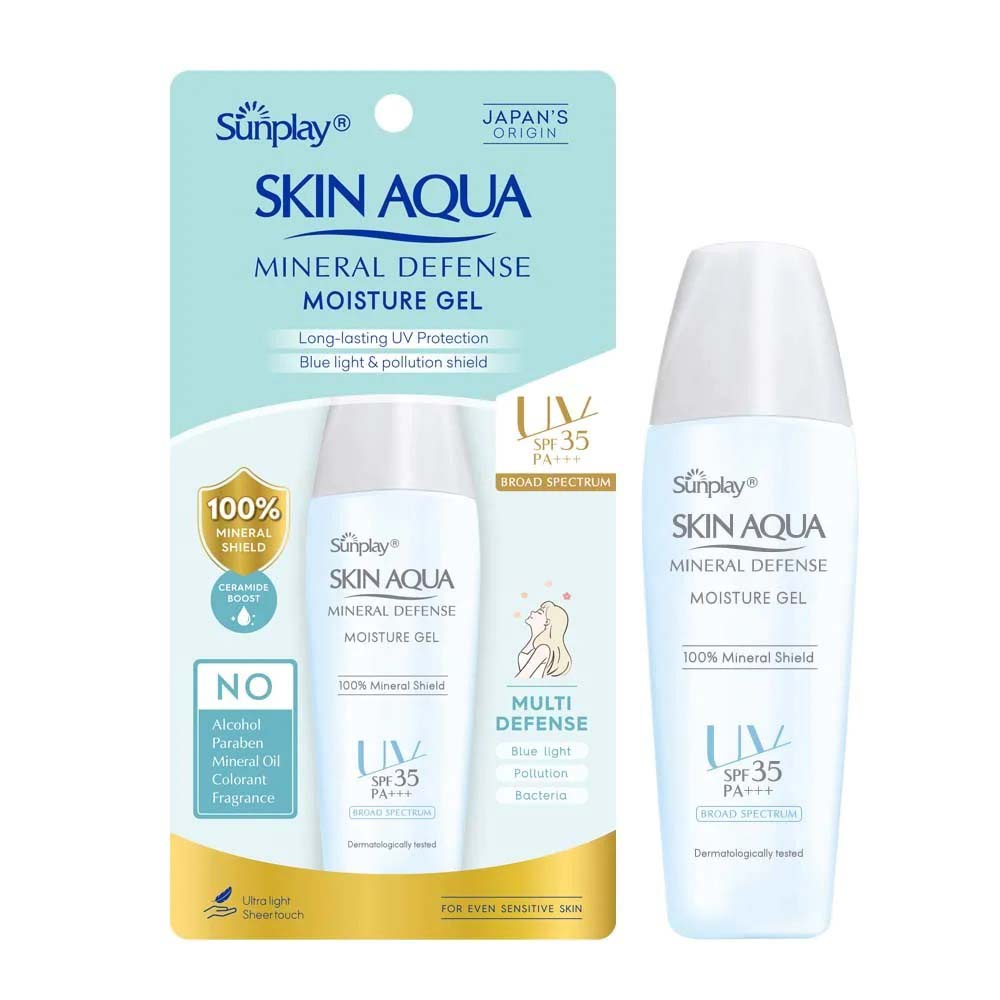 Gel Chống Nắng Vật Lý Sunplay Skin Aqua Dưỡng Ẩm Mineral Defense Moisture Gel SPF50+ PA++++ 25g