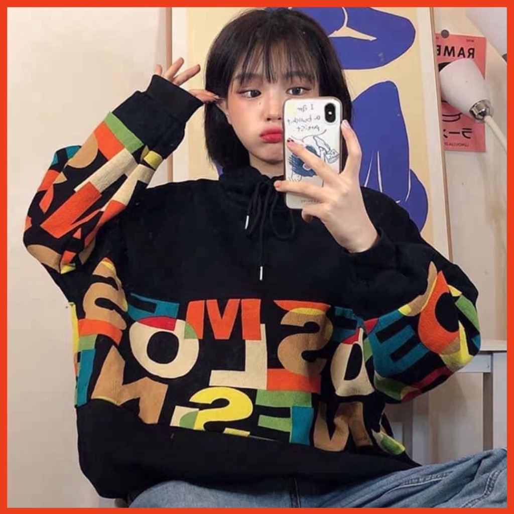 Áo Hoodie Chữ GRAFF dưới 65kg - In Chữ Màu Dài Tay Có Mũ G042