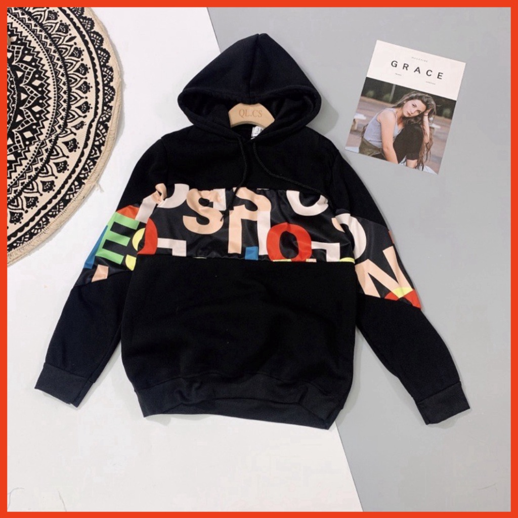 Áo Hoodie Chữ GRAFF dưới 65kg - In Chữ Màu Dài Tay Có Mũ G042