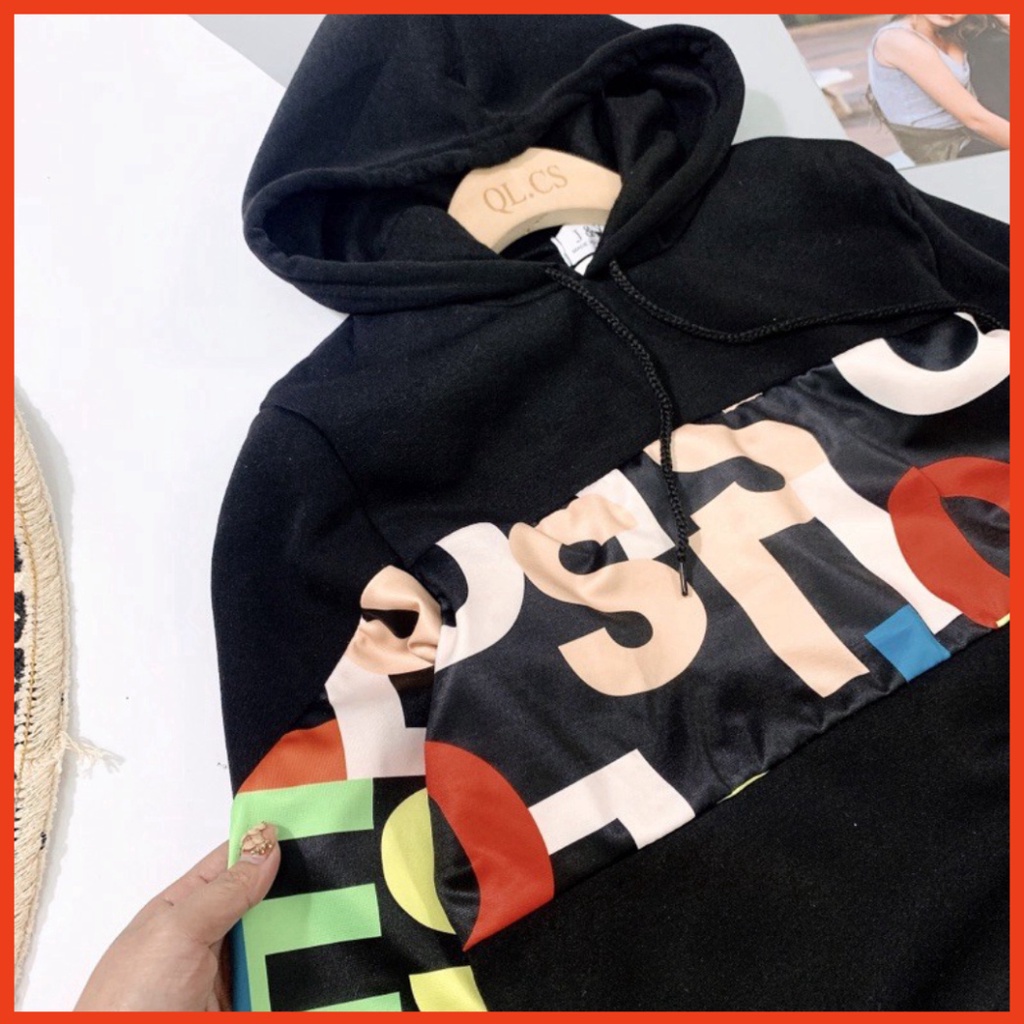 Áo Hoodie Chữ GRAFF dưới 65kg - In Chữ Màu Dài Tay Có Mũ G042