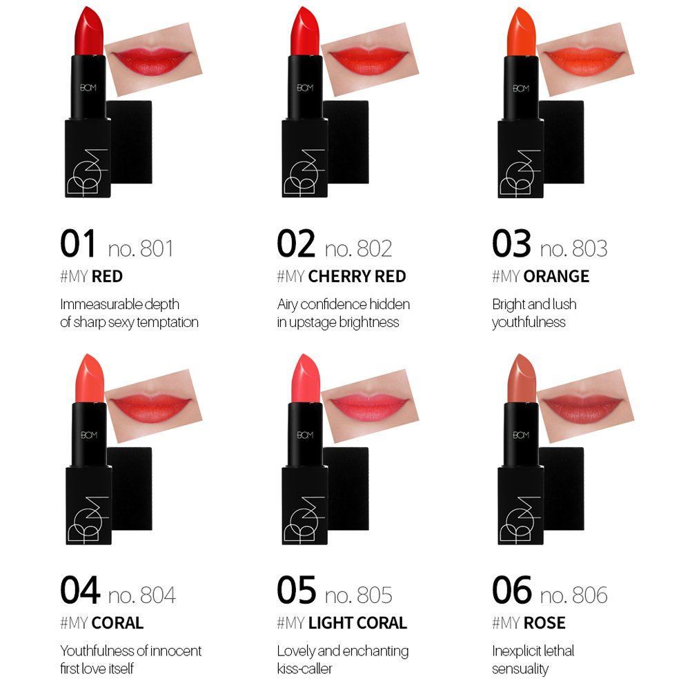 Son Thỏi Lì Siêu Mịn B.O.M My Lipstick 3.5g