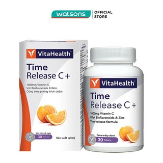 Thực phẩm bảo vệ sức khỏe vitahealth time release c+ hỗ trợ nâng cao sức đề kháng 30 viên
