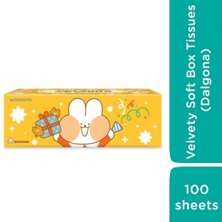 Khăn Giấy Hộp Watsons Velvety Soft Box Tissues Dalgona 3ply x 100sheets