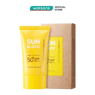 Kem chống nắng nature republic california aloe daily sun block spf50+pa+++ 57ml