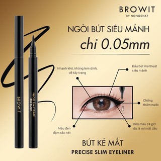 Bút Kẻ Mắt Browit Precise Slim Eyeliner 0.6ml - So Black
