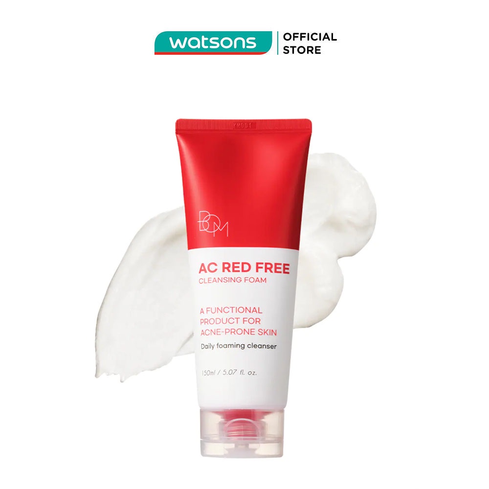 Sữa Rửa Mặt Tạo Bọt Bom Ac Red Free Ngừa Mụn Cleansing Foam 150ml