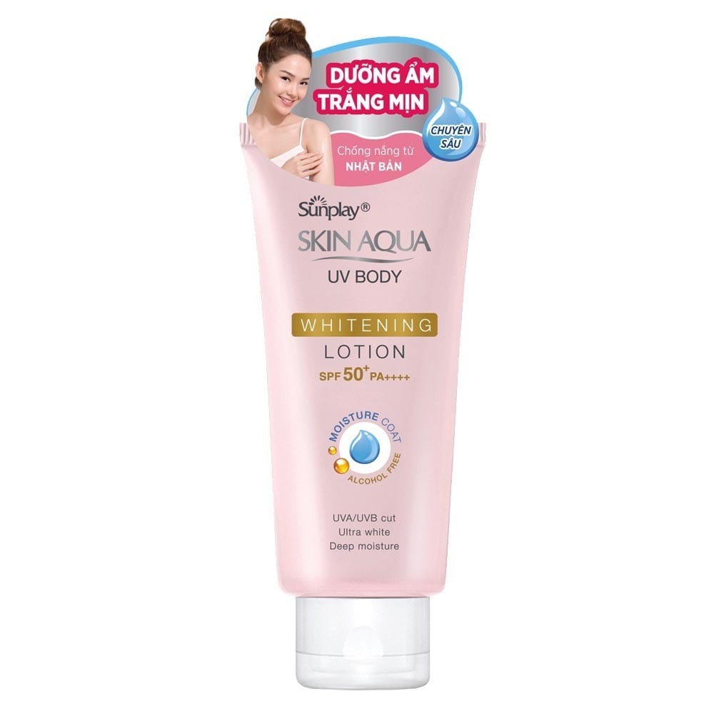 Chống Nắng Sunplay Skin Aqua UV Body Whitening Body Lotion Dưỡng Ẩm Trắng Mịn SPF50+ PA++++ 150g