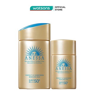 Combo Sữa Chống Nắng Anessa Dưỡng Da Kiềm Dầu Perfect UV Sunscreen Milk SPF50+ PA++++ (60ml+20ml)
