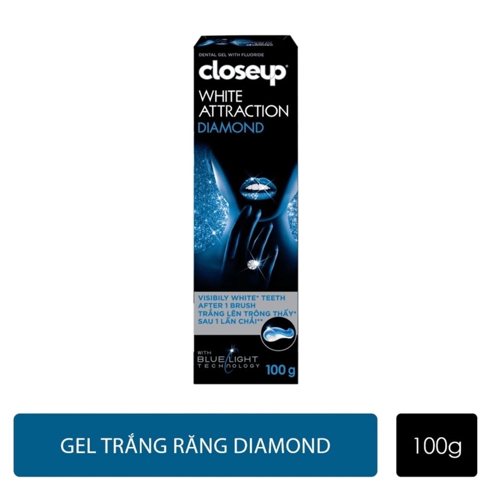 Kem Đánh Răng Dạng Gel Closeup White Attraction Diamond Trắng Sáng 100g