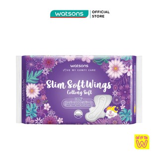 Băng Vệ Sinh Watsons Slim Soft Wing Cottony Soft 29cm Loại Mỏng Có Cánh Ngày Và Đêm 18 Miếng