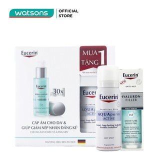 Set Eucerin (Tinh Chất Eucerin Moisture Booster Ngừa Lão Hóa 30ml Tặng Xịt Khoáng Eucerin 50ml)