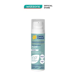 Sữa Chống Nắng Cancer Council Mỏng Nhẹ Dùng Hằng Ngày Invisible Fluid Matte SPF50+ PA++++ 50ml