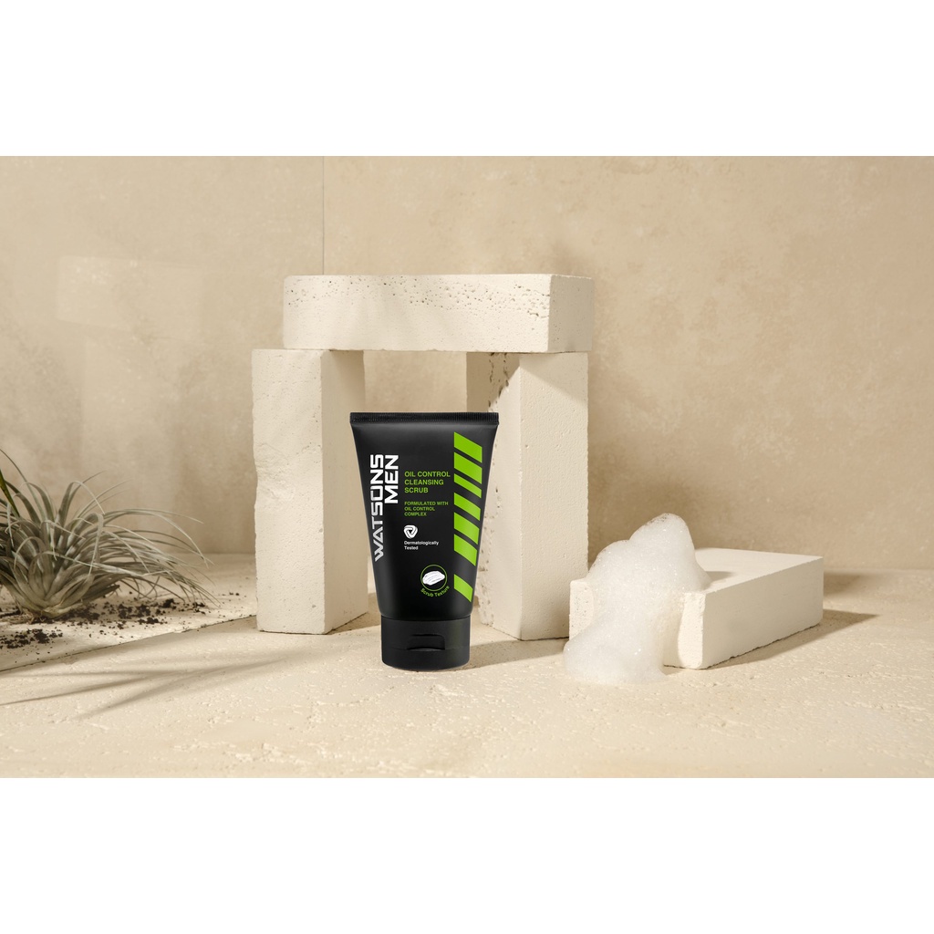 Tẩy Tế Bào Da Mặt Watsons Men Oil Control Cleansing Scrub Kiểm Soát Dầu 100g
