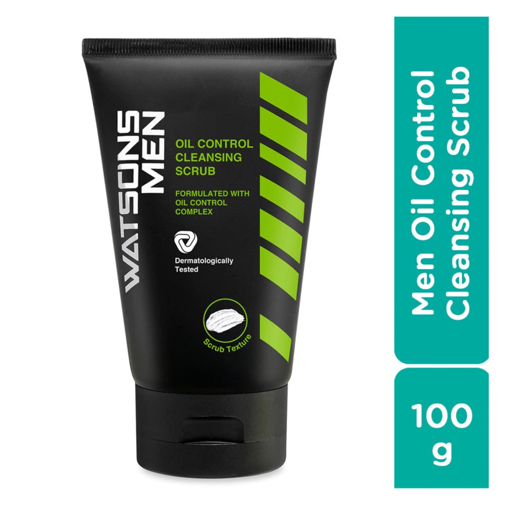 Tẩy Tế Bào Da Mặt Watsons Men Oil Control Cleansing Scrub Kiểm Soát Dầu 100g