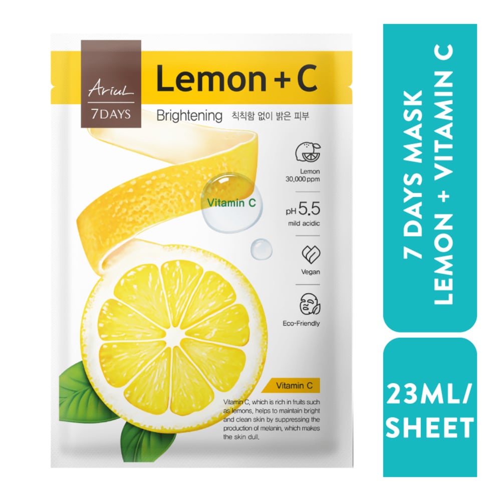Mặt Nạ Ariul 7Days Lemon + Vitamin C Chanh Vàng Giảm Thâm Mụn & Sáng Da 23ml