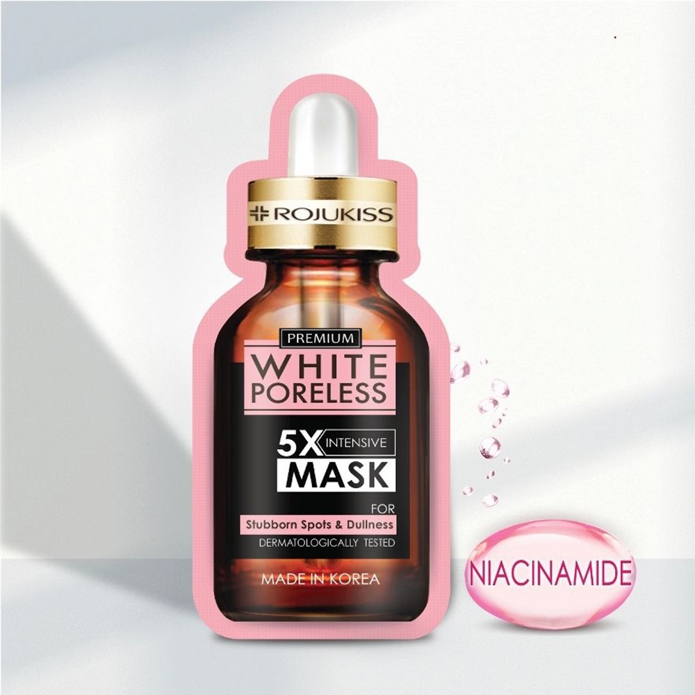 Mặt Nạ Giấy Rojukiss Làm Mờ Thâm và Dưỡng Sáng Da Premium White Poreless 25ml