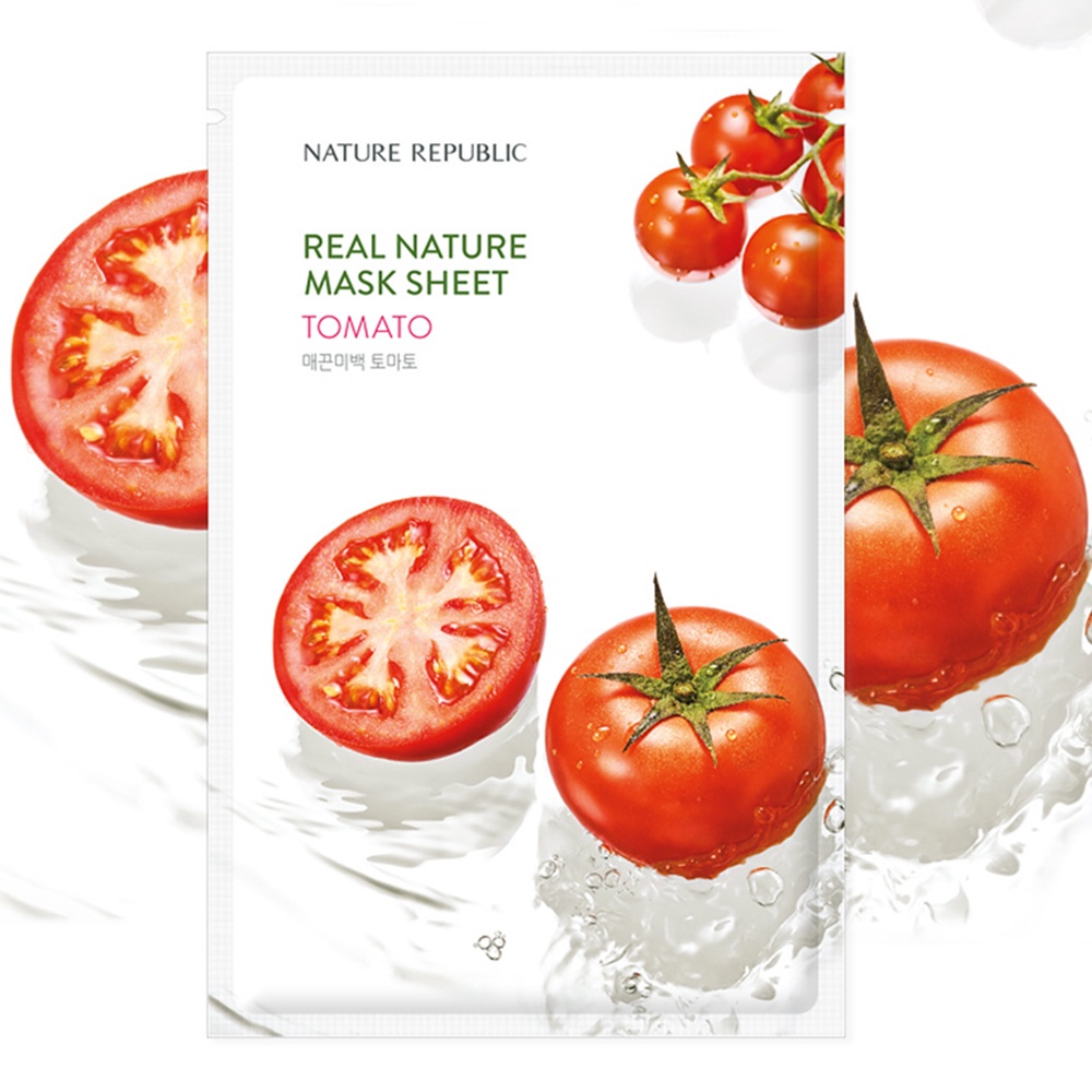 [Mã FMCGWA101 giảm 8% đơn 250K] Mặt Nạ Giấy Nature Republic Chiết Xuất Cà Chua Tự Nhiên Real Nature Tomato Mask 23ml