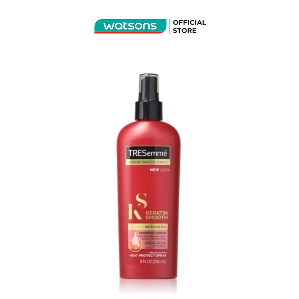 Xịt Bảo Vệ Tóc Khỏi Nhiệt Tresemmé Keratin Smooth With Marula Oil 236ml