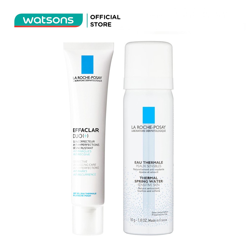 Combo La Roche Posay ngừa Mụn (Kem Dưỡng Da Mụn 40ml + Xịt Khoáng 50ml)