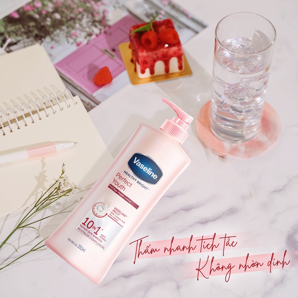 Sữa Dưỡng Thể Vaseline Perfect Youth Anti-Aging Ngừa Lão Hóa 350ml