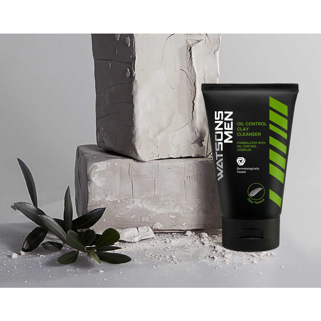 Sữa Rửa Mặt Đất Sét Watsons Men Oil Control Clay Cleanser Kiểm Soát Dầu 100g