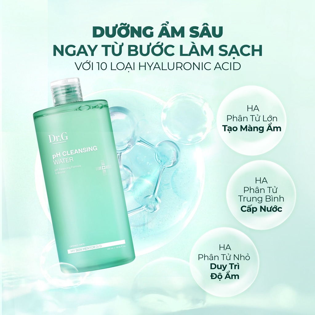 Nước Tẩy Trang Dr.G pH Cleansing Water 490ml