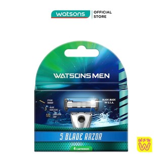 Lưỡi Cạo Năm Đầu Watsons 5-Blade Cho Nam 4Cái