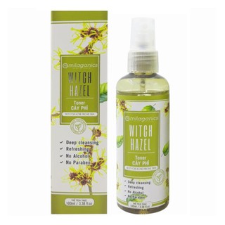 Toner Milaganics Witch Hazel Giảm Mụn Sạch Da Cây Phỉ 100ml