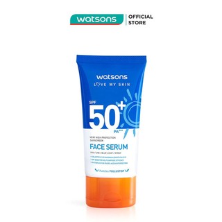 Tinh chất chống nắng watsons very high protection sunscreen face serum spf50+ pa+++ 50ml