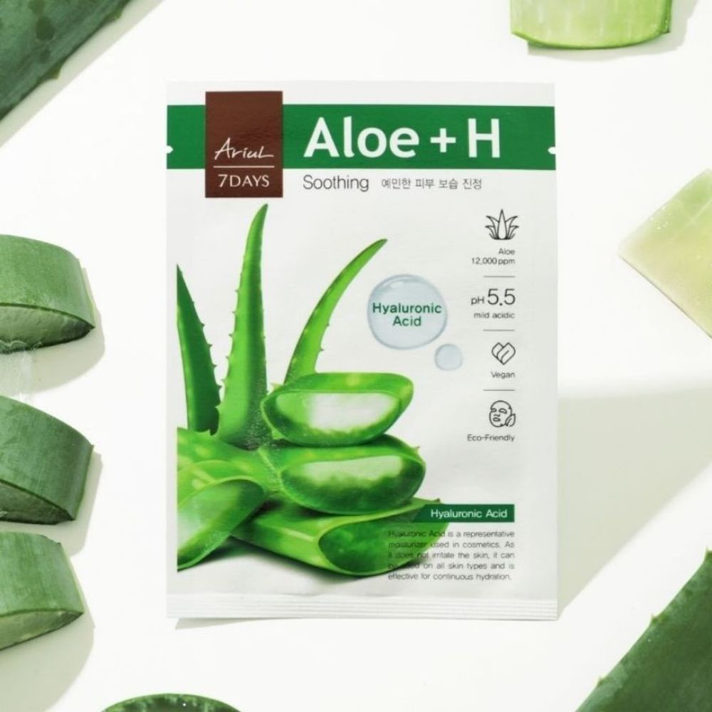 [Mã FMCGWA101 giảm 8% đơn 250K] Mặt Nạ Ariul 7Days Aloe + Hyaluronic Acid Lô Hội Làm Dịu Da Tức Thì 23ml