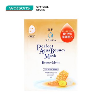 Mặt Nạ Senka Perfect Aqua Bouncy Mask Bouncy Moist Cấp Ẩm & ĐànHồi 23g(hoặc 25ml)(1Miếng)