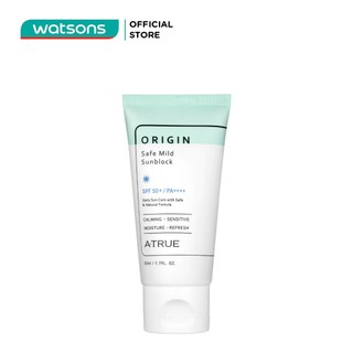 Kem Chống Nắng A·TRUE Origin Safe Mild Sunblock Dưỡng Ẩm Dịu Nhẹ Cho Da Nhạy Cảm SPF50+/PA++++ 50ml