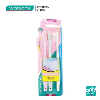 Bàn Chải Đánh Răng Watsons Standard Compact Toothbrush Mềm Nhỏ Gọn 3 Cái