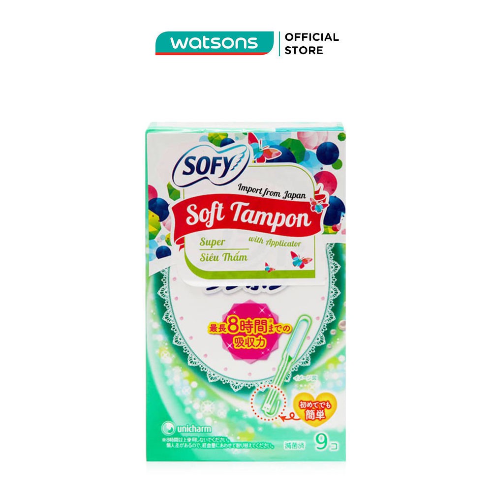Băng vệ sinh siêu thấm Sofy Soft Tampon Super 9 Miếng/Gói