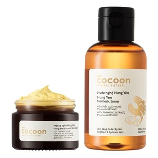 Combo Cocoon Nghệ Hưng Yên (Nước Cân Bằng Nghệ 140ml + Mặt Nạ Nghệ 30ml)
