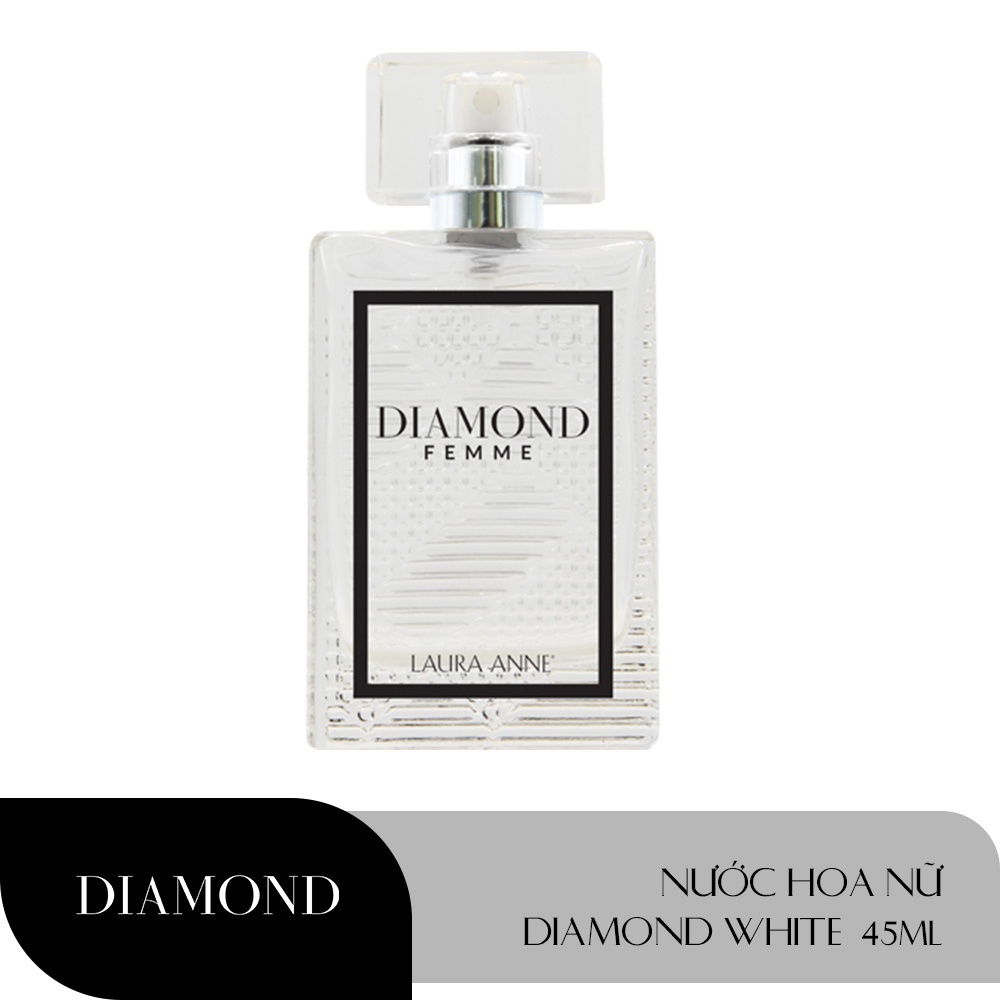 [Mã FMCGWA101 giảm 8% đơn 250K] Nước Hoa Laura Anne Diamond Femme 45ml - White