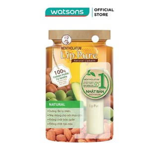 Son Dưỡng MentholatumLip Pure Natural Lipbalm Không Mùi 3.9g