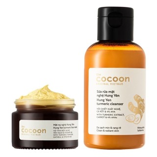 Combo Cocoon Nghệ Hưng Yên (Sữa Rửa Mặt Nghệ 140ml +Mặt Nạ Nghệ 30ml)