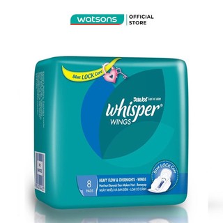 Băng vệ sinh whisper siêu mỏng có cánh 24cm, 10 miếng