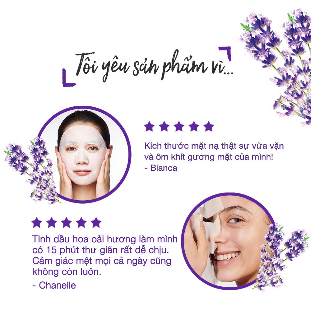 Mặt Nạ Garnier Serum Mask Hydra Bomb Soothing Hydration Tinh Chất Hoa Oải Hương Mềm Mịn Da 28g